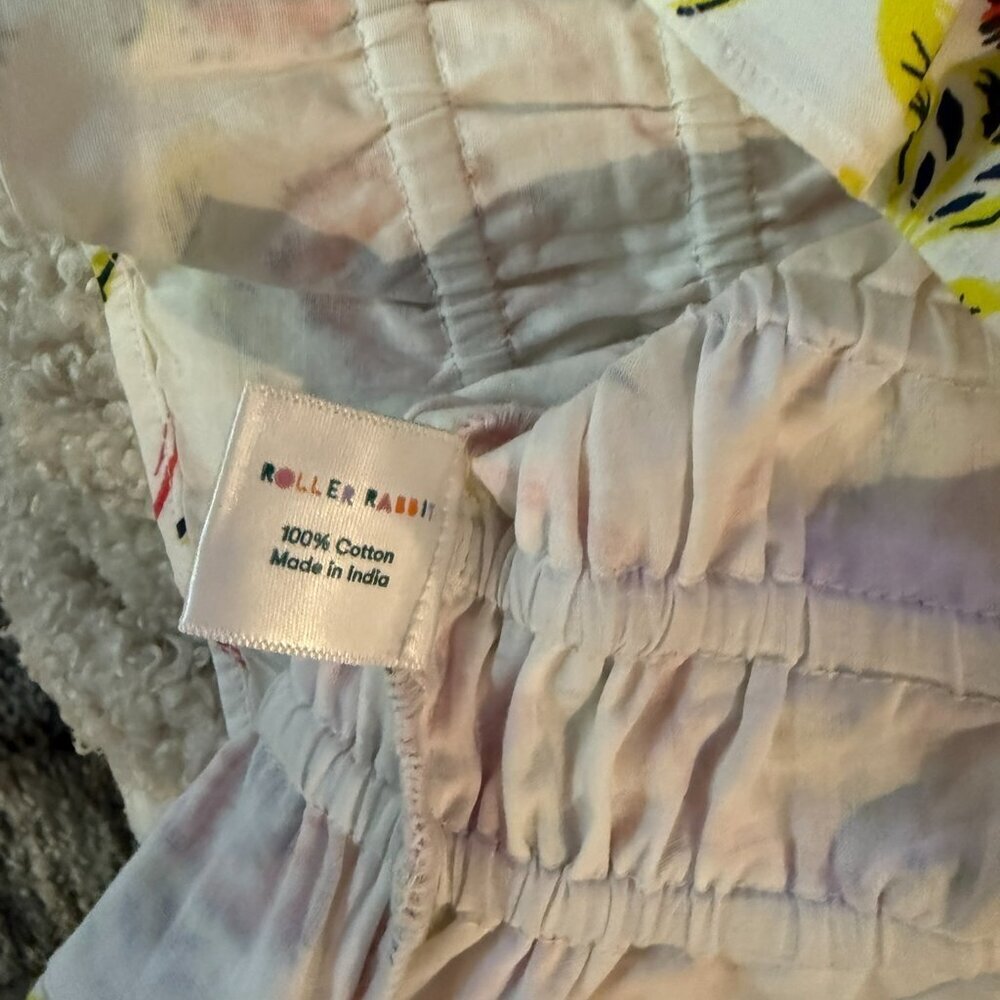 Roller Rabbit Fontana floral Cotton Crop Top Size Small NEW - Picture 6 of 8